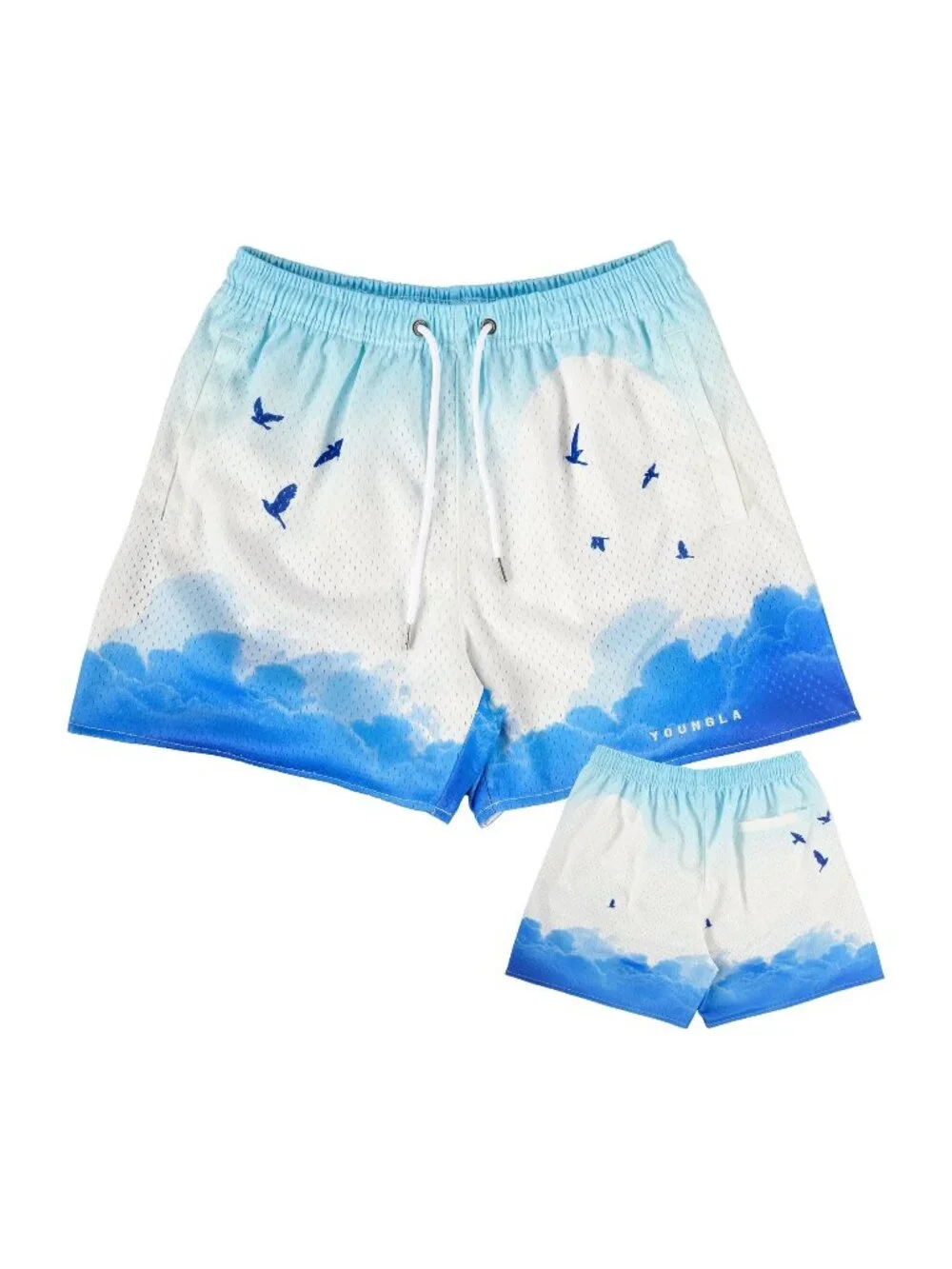 YoungLA 141 The Block Party Shorts Medium Above the Clouds